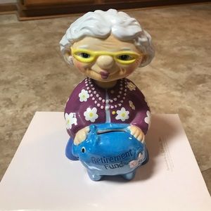 Retirement Bobblehead Piggy Bank - New!